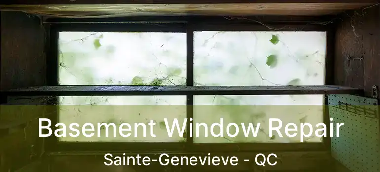  Basement Window Repair Sainte-Genevieve - QC