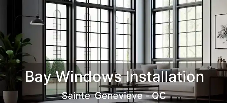  Bay Windows Installation Sainte-Genevieve - QC