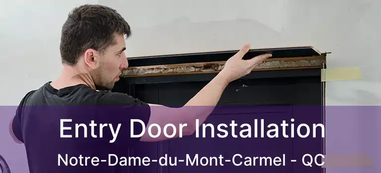  Entry Door Installation Notre-Dame-du-Mont-Carmel - QC