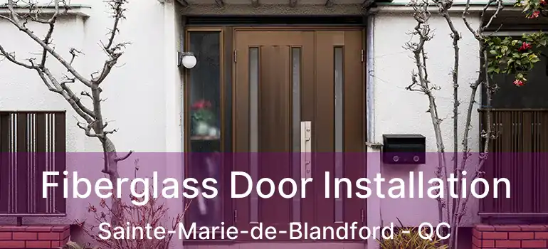 Fiberglass Door Installation Sainte-Marie-de-Blandford - QC