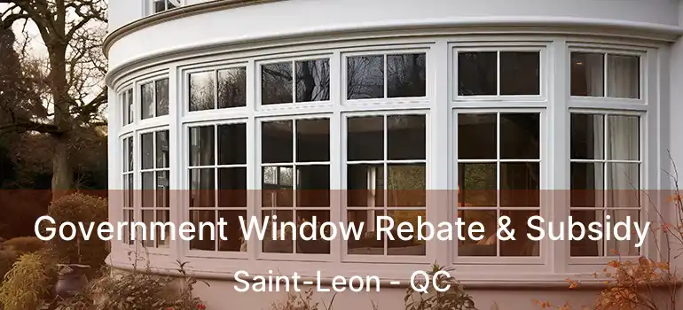  Government Window Rebate & Subsidy Saint-Leon - QC
