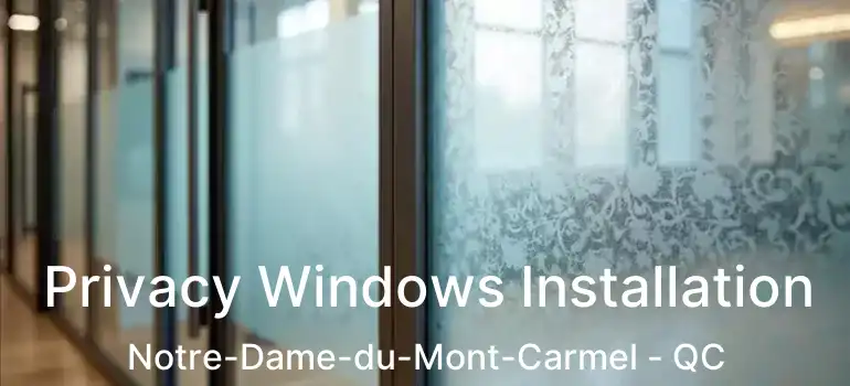  Privacy Windows Installation Notre-Dame-du-Mont-Carmel - QC