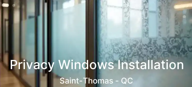  Privacy Windows Installation Saint-Thomas - QC