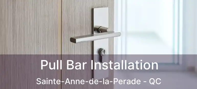  Pull Bar Installation Sainte-Anne-de-la-Perade - QC