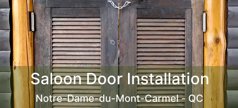  Saloon Door Installation Notre-Dame-du-Mont-Carmel - QC
