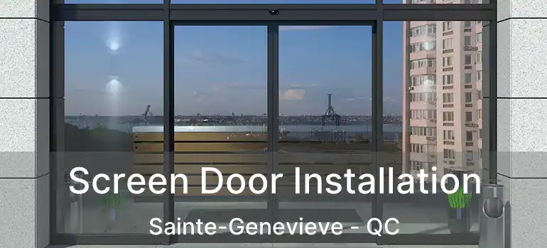  Screen Door Installation Sainte-Genevieve - QC