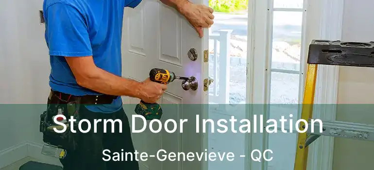  Storm Door Installation Sainte-Genevieve - QC
