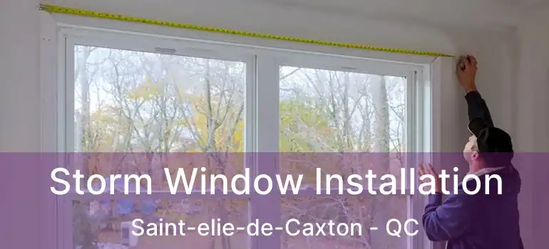  Storm Window Installation Saint-elie-de-Caxton - QC