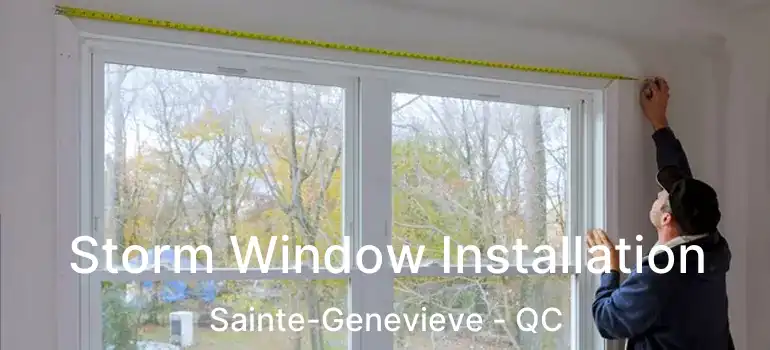 Storm Window Installation Sainte-Genevieve - QC